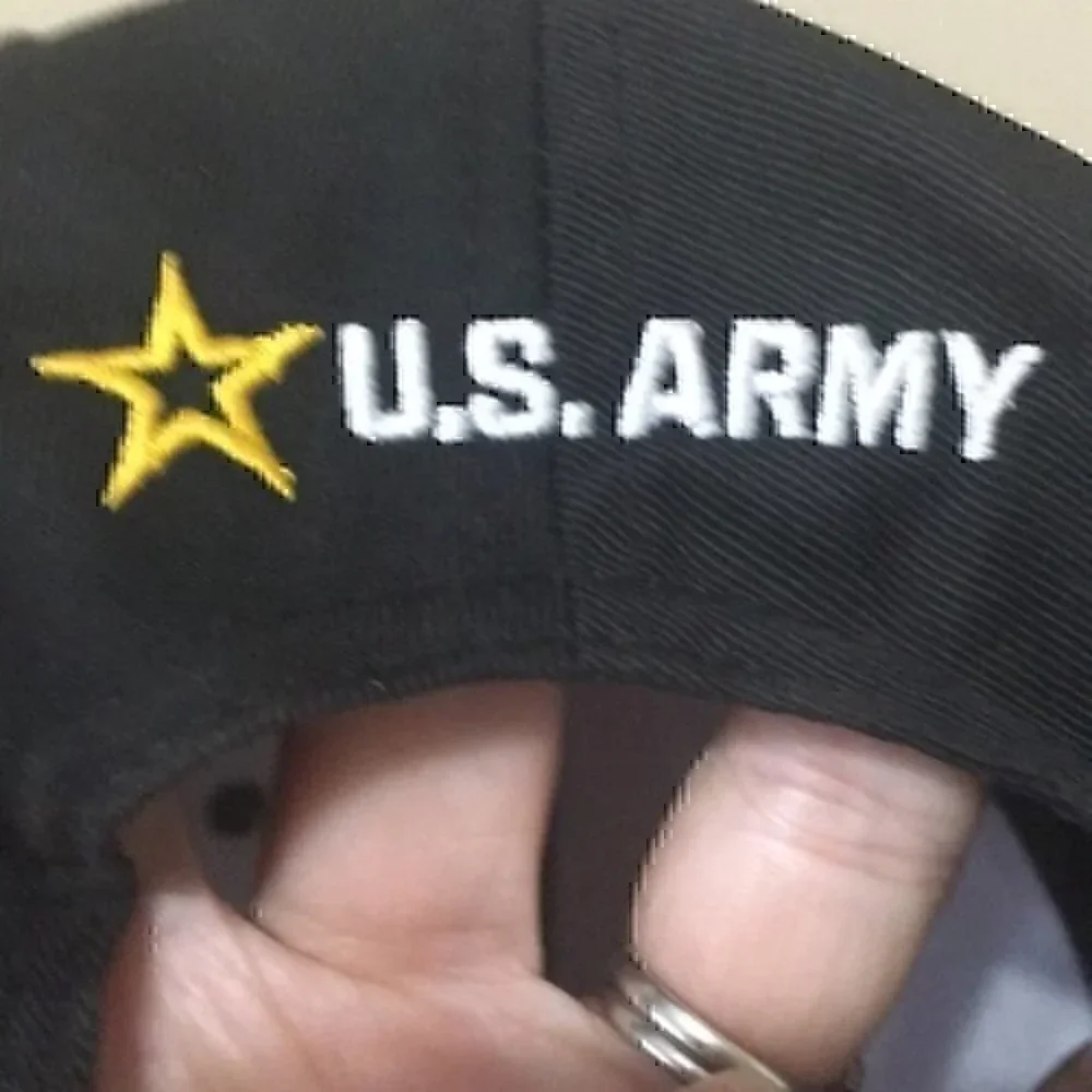 US Army black embroidered SnapBack hat NWOT